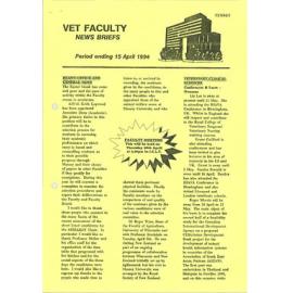 Vet Faculty News Briefs, 15 April 1994