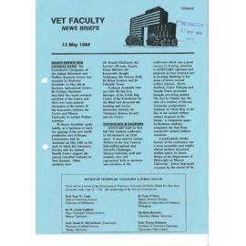 Vet Faculty News Briefs, 13 May 1994