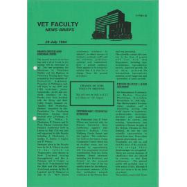 Vet Faculty News Briefs, 29 July 1994