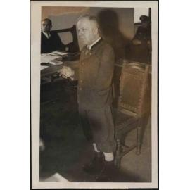 Max Amann in front of the Tribunal