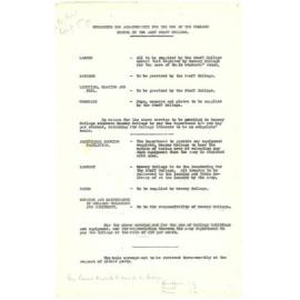 Massey Agricultural College. Suggested new arrangements for the use of the college hostel by the Army Staff College, 1941
