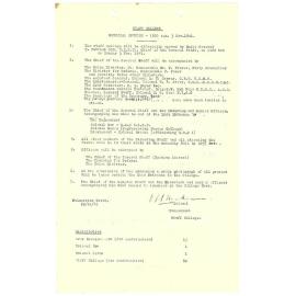 New Zealand Army Staff College. Official opening programme, 3 November 1941