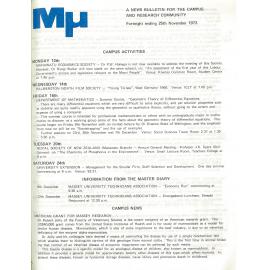 MU, 25 November 1973