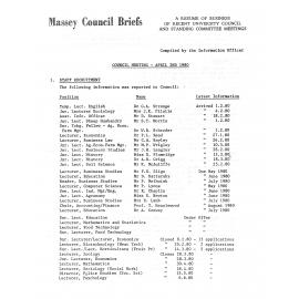 Council Briefs, 1980-04-02