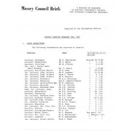 Council Briefs, 1981-02-05
