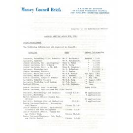 Council Briefs, 1981-04-08