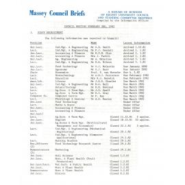 Council Briefs, 1982-02-03