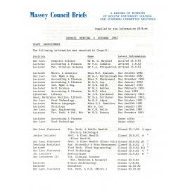 Council Briefs, 1982-10-06