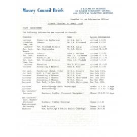 Council Briefs, 1983-04-06