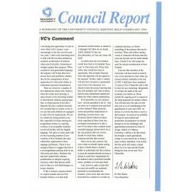 Council Report, 1994-02-04