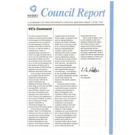 Council Report, 1994-06-03