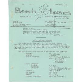 Beech Leaves, v. 6, no. 1, September 1939