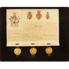 Massey University armorial bearings scroll from College of Arms, 1967