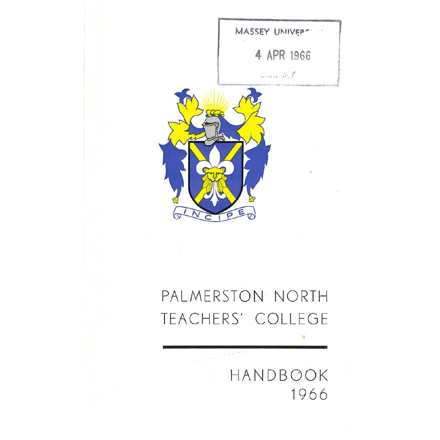 Palmerston North College of Education Handbook