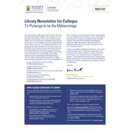 Library Newsletter for Colleges, March 2022