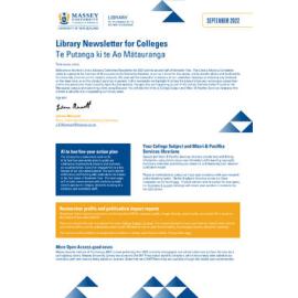 Library Newsletter for Colleges, September 2022