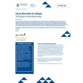 Library Newsletter for Colleges, September 2023