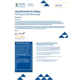 Library Newsletter for Colleges, March 2024