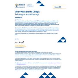 Library Newsletter for Colleges, October 2025