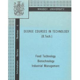 Information Series No 6, Degree Courses in Technology, 1971