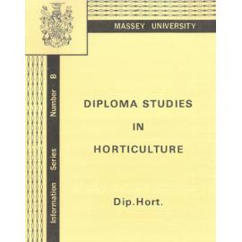 Information Series No B, Diploma Studies in Horticulture, 1971