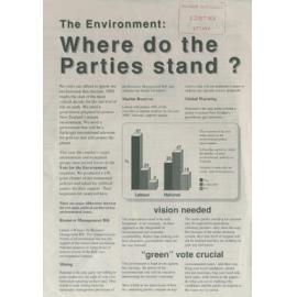 The environment: where do the parties stand?