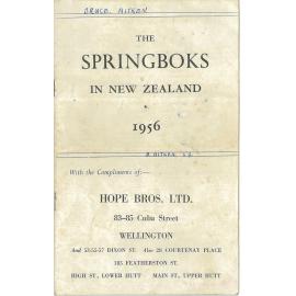 The Springboks in New Zealand 1956