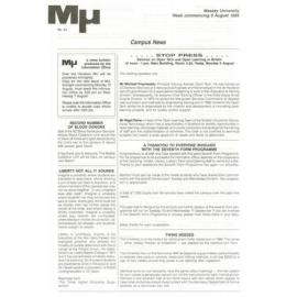 MU, 23, 5 August 1985