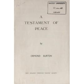 A testament of peace
