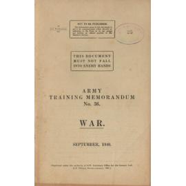 Army training memorandum: war