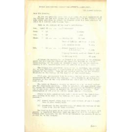 Massey Agricultural College Old Students Association 21st anniversary letter, 1948