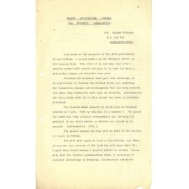 Massey Agricultural College Old Students Association 21st anniversary newsletter, 1949