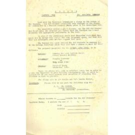 Massey Agricultural College Old Students Association capping week attendance form, 1951
