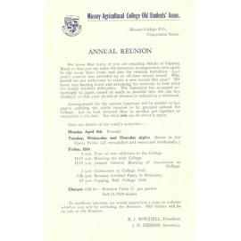 Massey Agricultural College Old Students Association annual reunion, 1956