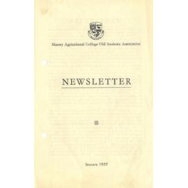 Massey Agricultural College Old Students Association newsletter, January 1957