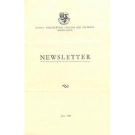 Massey Agricultural College Old Students Association newsletter, June 1958
