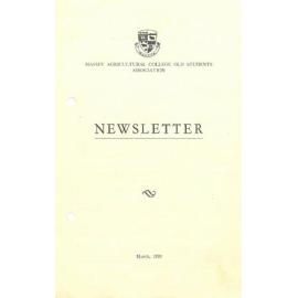 Massey Agricultural College Old Students Association newsletter, March 1959