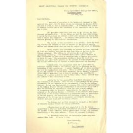 Massey Agricultural College Old Students Association newsletter subscription, 12 May 1959