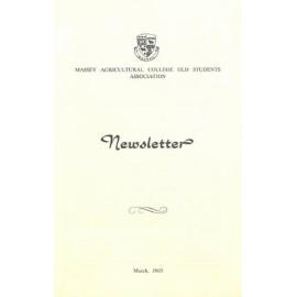 Massey Agricultural College Old Students Association newsletter, March 1965