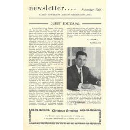 Massey University Alumni Association newsletter, November 1966
