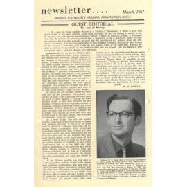 Massey University Alumni Association newsletter, March 1967