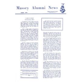 Massey Alumni News, March 1970
