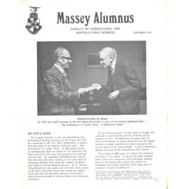 Massey Alumnus - Faculty of Agricultural and Horticultural Science, November 1976