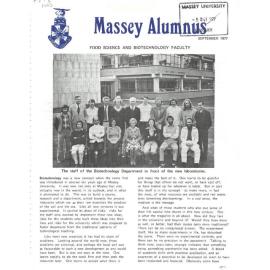 Massey Alumnus - Food Science and Biotechnology Faculty, September 1977