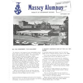 Massey Alumnus - Faculty of Veterinary Science, September 1977