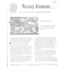 Massey Alumnus - Faculty of Agricultural and Horticultural Science, May 1978