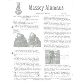 Massey Alumnus - Faculty of Science, May 1978