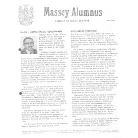 Massey Alumnus - Faculty of Social Sciences, May 1978