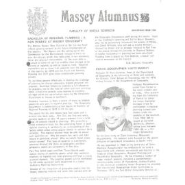 Massey Alumnus - Faculty of Social Sciences, December 1978