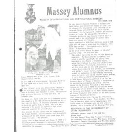 Massey Alumnus - Faculty of Agricultural and Horticultural Science, November 1979